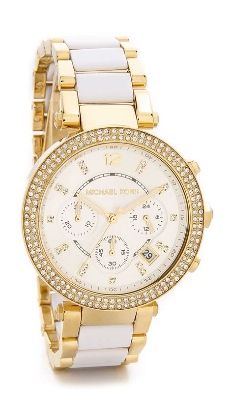 michael kors gold and white toque how to wear|Michael Kors Bridal Watch: An Emblem of Sophistication and Poise..